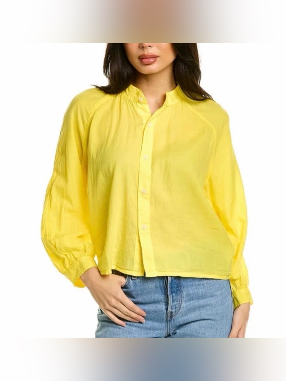 MOTHER The Sunburst Voile Top in Primrose Yellow